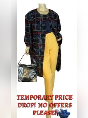 CALVIN KLEIN YELLOW ANKLE LENGTH PONTE KNIT PANTS W/ZIPPER POCKETS (10)